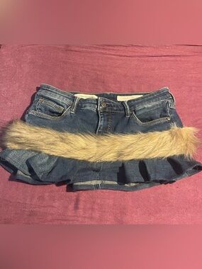 Handmade Y2K mini skirt with da fur